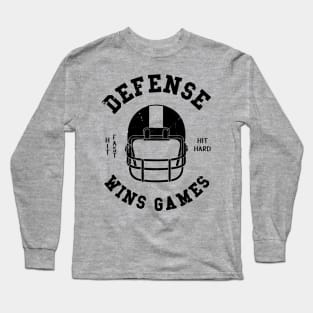 Football Fan Defense Wins Games Football Fan Long Sleeve T-Shirt